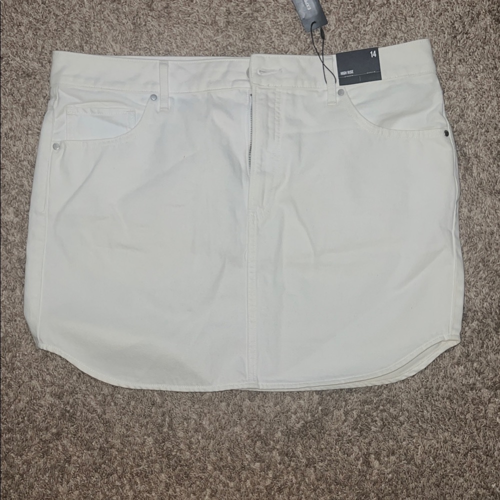 Express white  Denim Mini Skirt